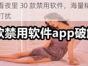 免费观看夜里 30 款禁用软件，海量精彩内容无广告打扰