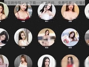 麻豆啊传媒 app 下载——高清无码，免费观看，你懂的