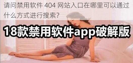 请问禁用软件 404 网站入口在哪里可以通过什么方式进行搜索？