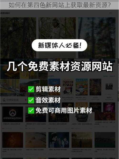 如何在第四色新网站上获取最新资源？