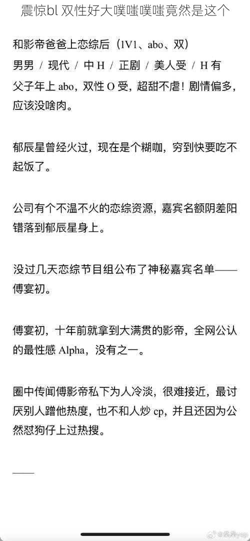 震惊bl 双性好大噗嗤噗嗤竟然是这个