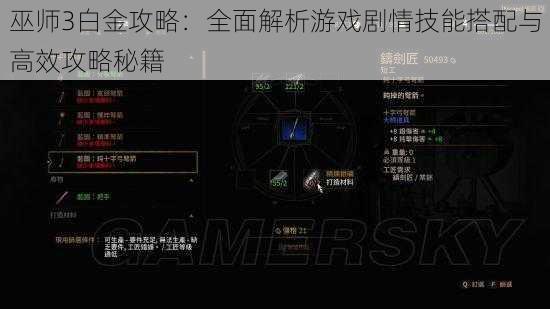 巫师3白金攻略：全面解析游戏剧情技能搭配与高效攻略秘籍