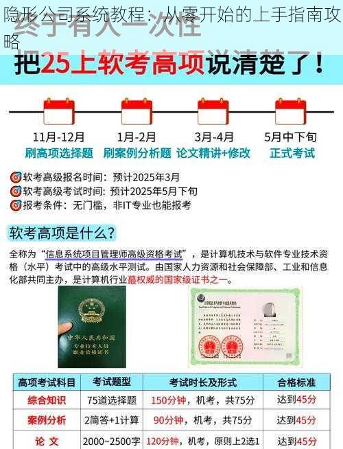 隐形公司系统教程：从零开始的上手指南攻略