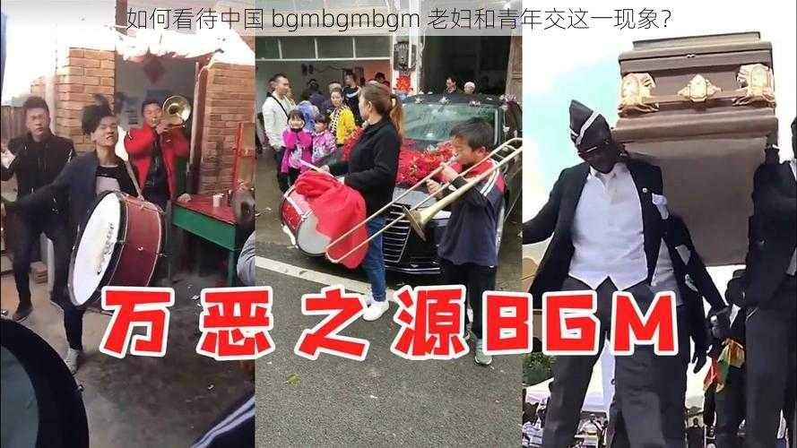 如何看待中国 bgmbgmbgm 老妇和青年交这一现象？