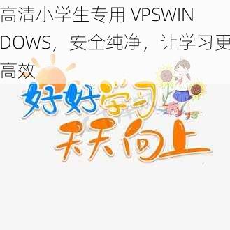 高清小学生专用 VPSWINDOWS，安全纯净，让学习更高效