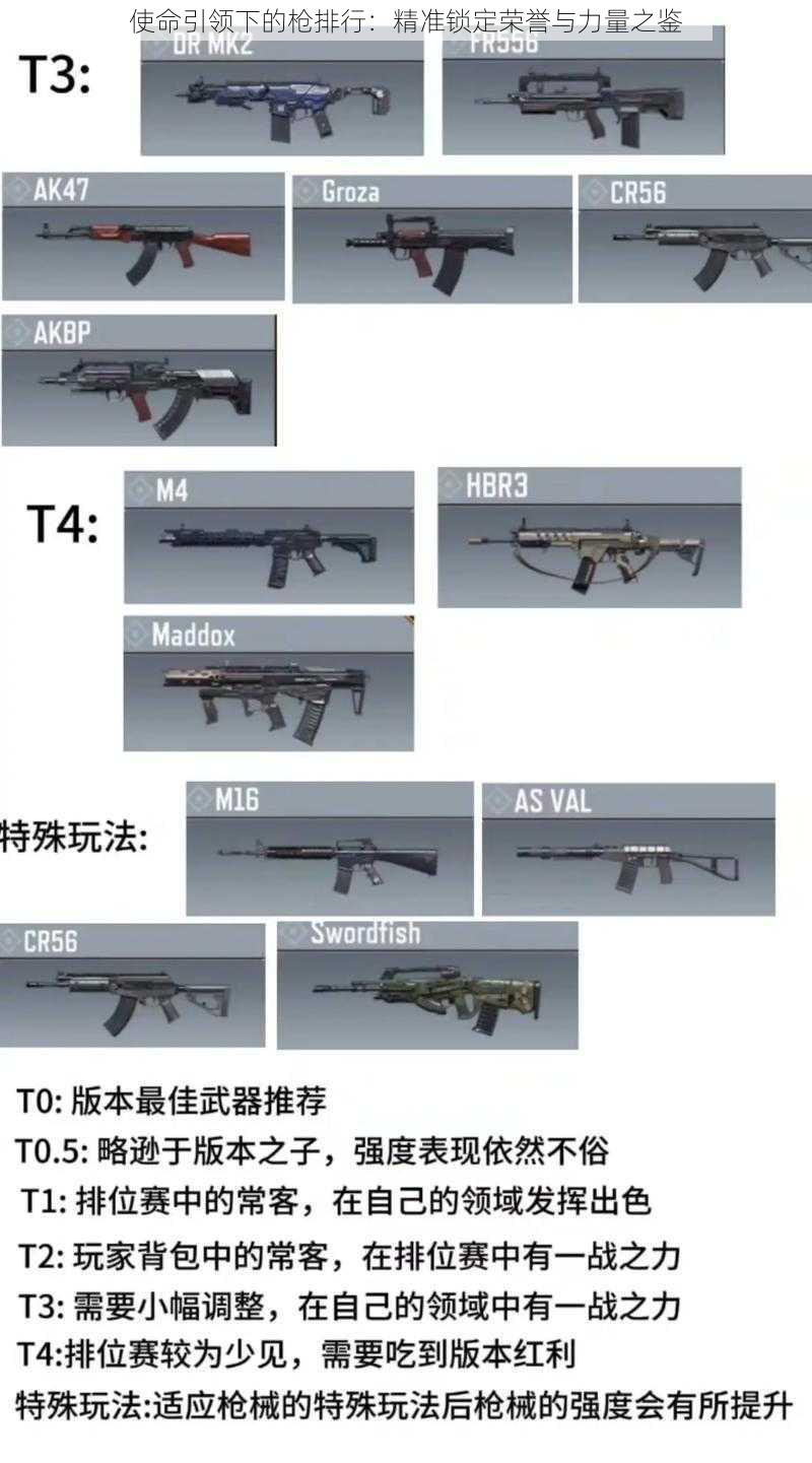 使命引领下的枪排行：精准锁定荣誉与力量之鉴