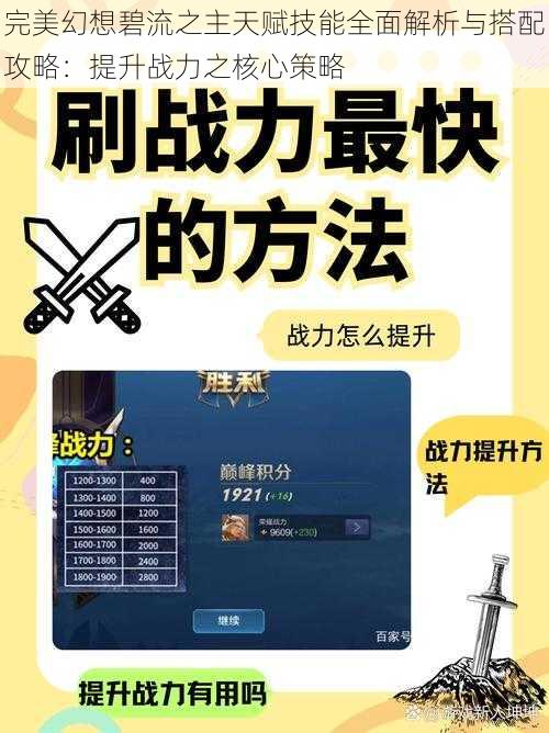 完美幻想碧流之主天赋技能全面解析与搭配攻略：提升战力之核心策略