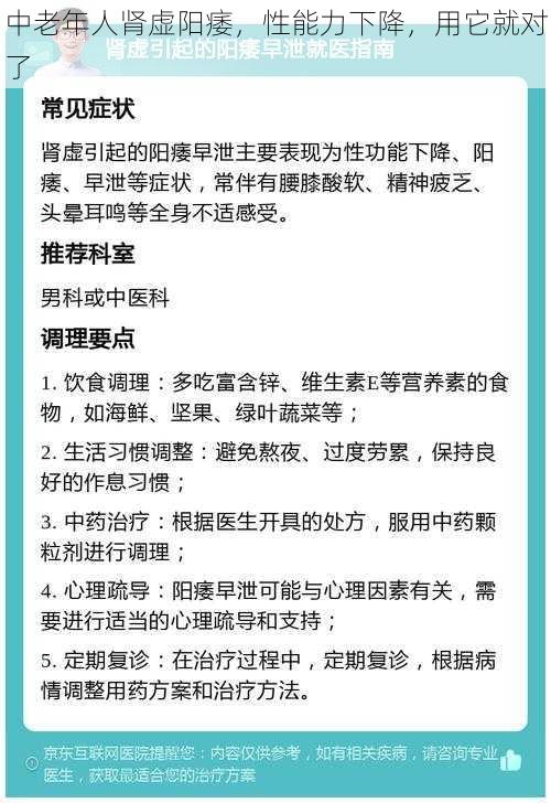 中老年人肾虚阳痿，性能力下降，用它就对了